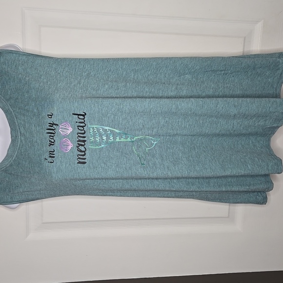 Teal 'I'm Really a Mermaid' Tank Top Xxl - Picture 2 of 4
